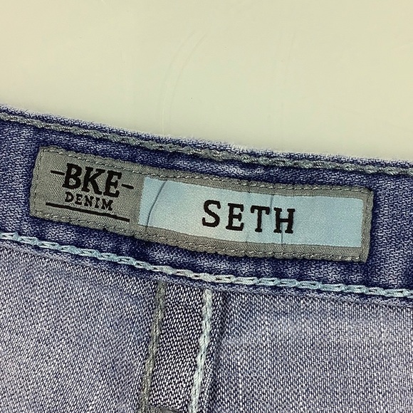 BKE Seth Straight leg distressed ripped destructed men jeans size 42R - Picture 5 of 16